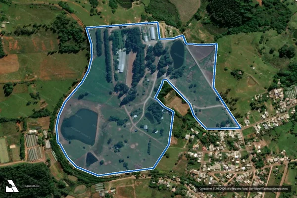 Imagem de satélite de Parque de Eventos Bazana - Parcela 1 em Santiago - RS