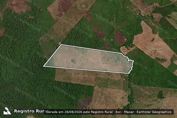 Imagem de satélite de P.A P.JOSIMO TAVARES - LOTE 447 ? SETOR VOO DA SORTE - LOTE 447 em Conceição do Araguaia - PA