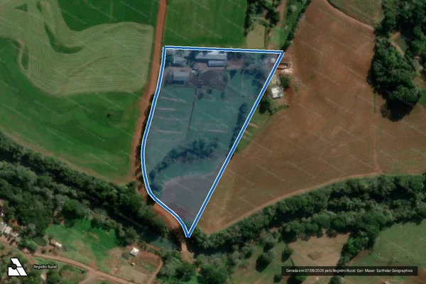 Imagem de satélite de LOTE RURAL Nº 53 DA GLEBA Nº 15-FB - PARCELA 01 em Francisco Beltrão - PR