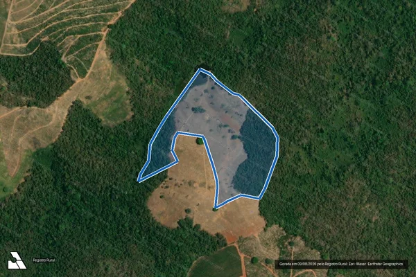 Imagem de satélite de Fazenda da Pedra Grande - Parte 2 em Campestre - MG
