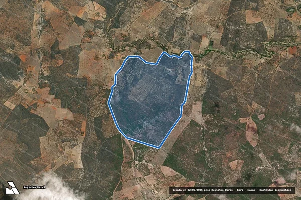 Imagem de satélite de FAZENDA CURRAL FALSO - PARTE 1 em Guajeru - BA