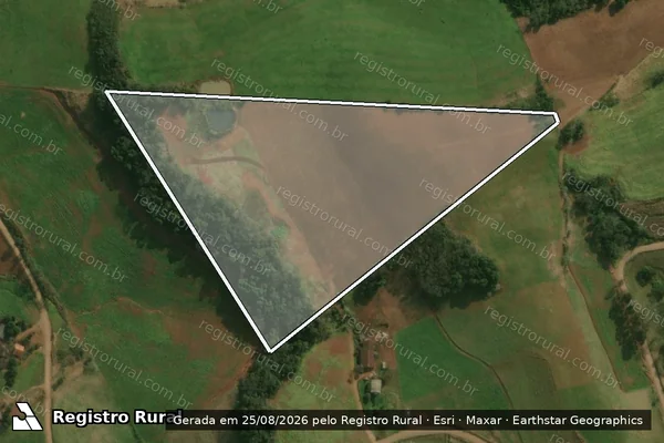 Imagem de satélite de Parte Leste do Lote Rural 222 - PARCELA 01 em São José do Cedro - SC