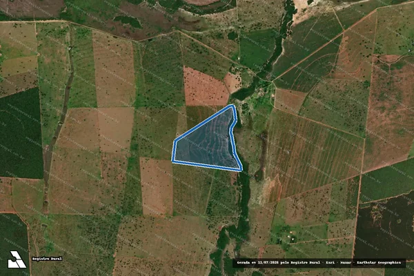 Imagem de satélite de FAZENDA ÁGUA LIMPA – PARTE REMANESCENTE / Fazenda Água Limpa – Área Desmembrada em Bataguassu - MS