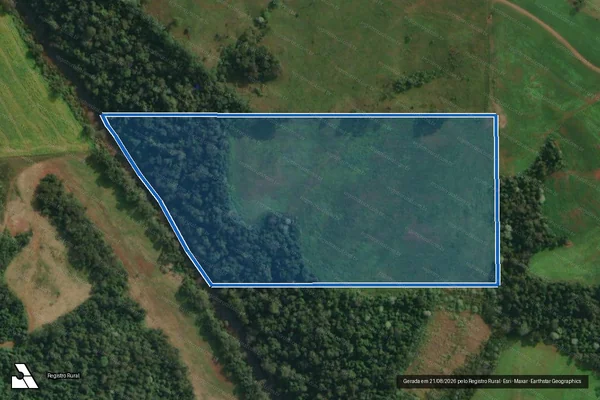 Imagem de satélite de PARTE DO LOTE RURAL N°35 - Parcela 1 em Itapiranga - SC