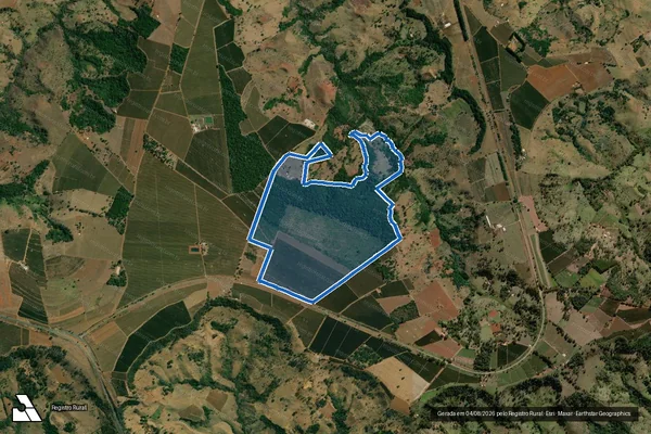 Imagem de satélite de FAZENDA BOA ESPERANÇA E FURNAS - Gleba A em Arapuá - MG