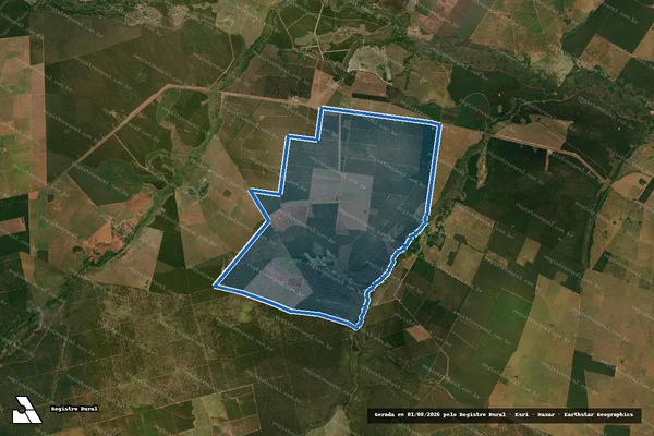 Imagem de satélite de Fazenda Imbirussu ? Parte 1 - Remanescente em Ribas do Rio Pardo - MS