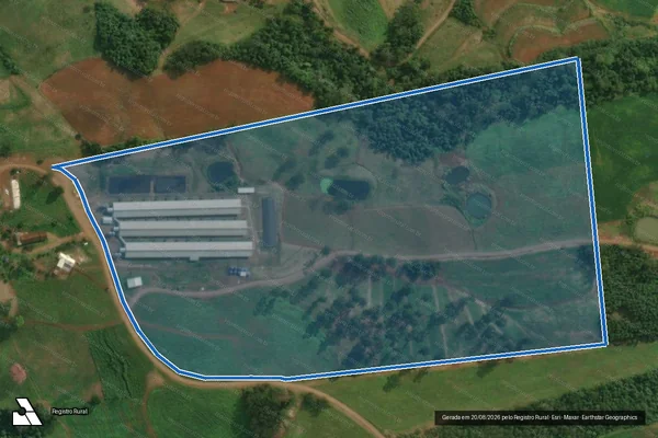 Imagem de satélite de Parte do Lote Rural n° 24 - Parte A do Lote Rural n° 24 em Itapiranga - SC