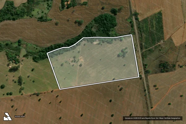 Imagem de satélite de FAZENDA CAMARÃO, LUGAR VARANDA - FAZENDA CAMARÃO, LUGAR VARANDA em Palmeiras de Goiás - GO