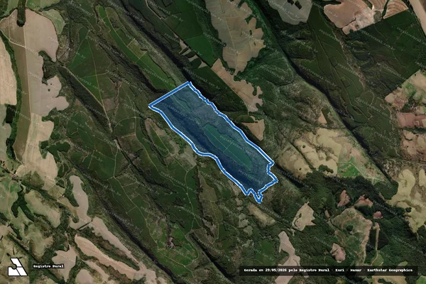 Imagem de satélite de Fazenda Alvorada - Matricula 121 em Piraí do Sul - PR
