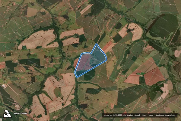 Imagem de satélite de Fazenda Santa Rita - Matrícula 59.194 em Ipiguá - SP