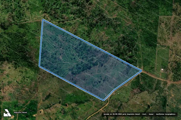 Imagem de satélite de LOTE 34F1 DA GLEBA 25 PAD. BURAREIRO - Parte 1 em Cacaulândia - RO
