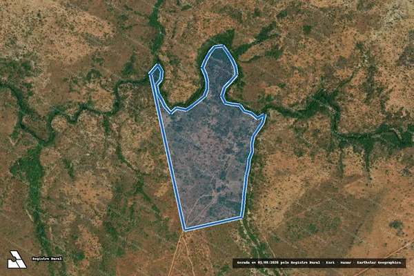 Imagem de satélite de FAZENDA RIO PRATA - LOTE 14 E - LOTEAMENTO PONTE ALTA - GLEBA 21 - 1 ETAPA - 005 em Mateiros - TO