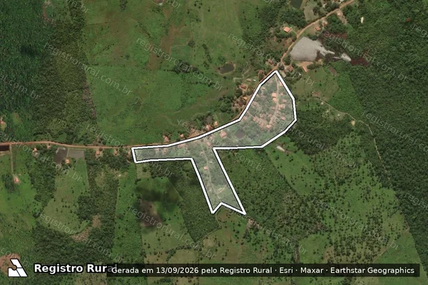 Imagem de satélite de Área Urbana Do Povoado Marcela / Parcela 1