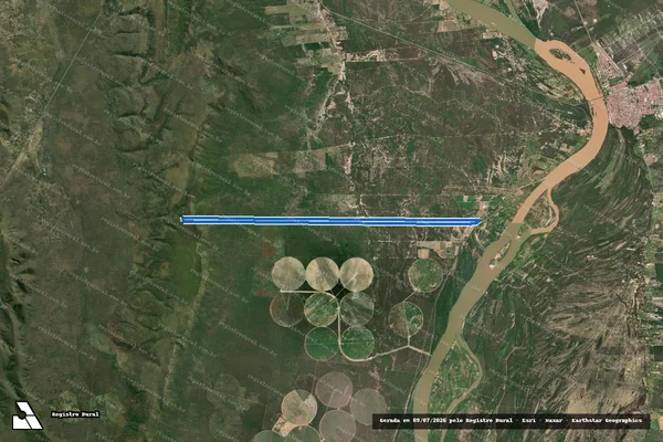 Imagem de satélite de FAZENDA FABIANA - PARCELA 1 em Muquém do São Francisco - BA