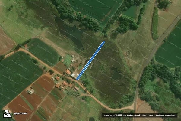 Imagem de satélite de CHÁCARA TRÊS IRMÃS ? GLEBAS A e B - GLEBA B em Paranapanema - SP