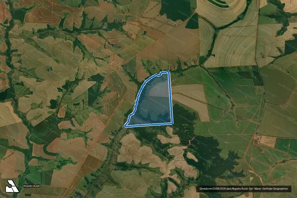 Imagem de satélite de Fazenda Santo Antonio - Fazenda Santo Antonio em Pirapozinho - SP