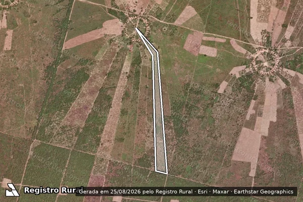 Imagem de satélite de FAZENDA VALE DO GURGUÉIA/CAJUNORTE - Célula T ? Lote 13 em Canto do Buriti - PI