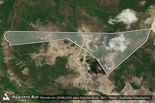 Imagem de satélite de FAZENDA SÃO ROQUE VI ? Parte 2 - Parte 1 em Milagres do Maranhão - MA