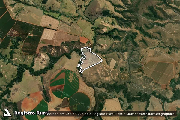 Imagem de satélite de Fazenda Cascudo, Bom Jardim e Coqueiros - Gleba B em Rio Paranaíba - MG