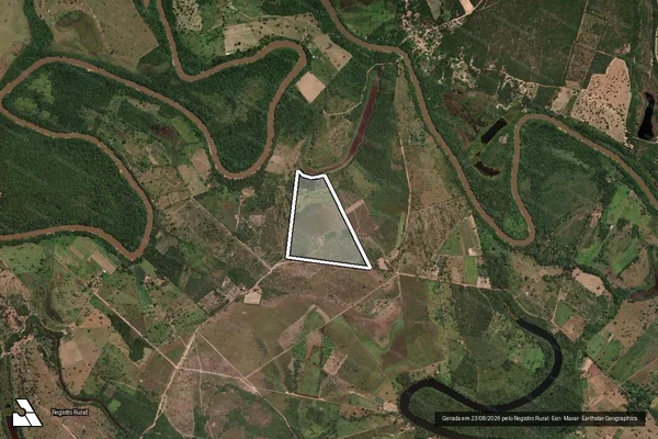 Imagem de satélite de PA LOGRADOURO ? LOTE 12 - PARTE I em Riachinho - MG