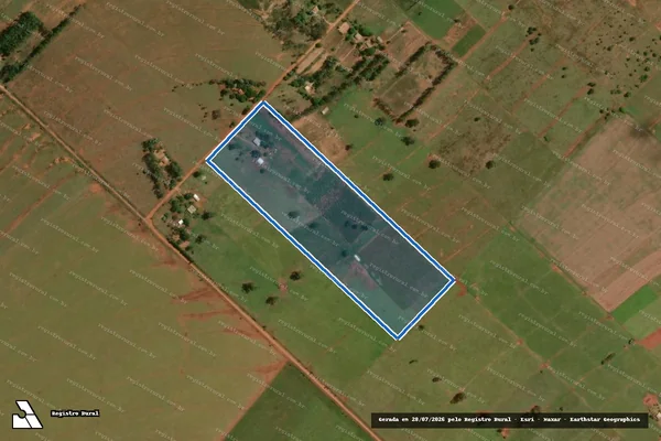 Imagem de satélite de Projeto de Assentamento Água Viva - Lote 55 em Tacuru - MS