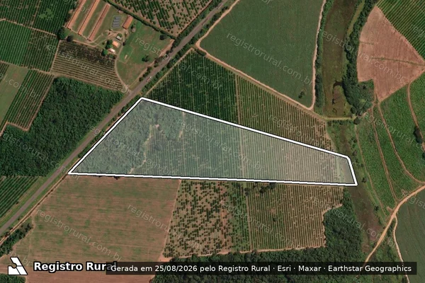 Imagem de satélite de Sitio Serradinho - Parcela 1 em Irapuã - SP