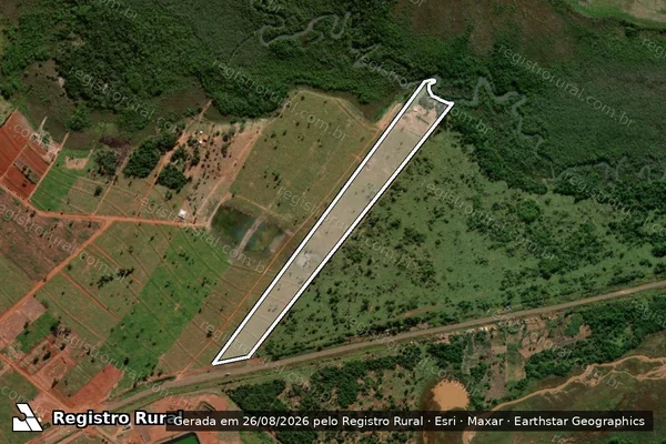 Imagem de satélite de SÍTIO DOS FRADES - LOTE Nº 10 / QUADRA Nº 35 / Gleba Piravevê - LOTE Nº 10-A / QUADRA Nº 35 / Gleba Piravevê - AREA "01" em Ivinhema - MS
