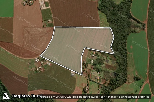 Imagem de satélite de Fazenda Baratter - Lote 24-A - Parte 1 em Cascavel - PR