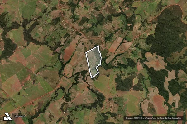 Imagem de satélite de FAZENDA BERRO GROSSO - 001 em Doverlândia - GO