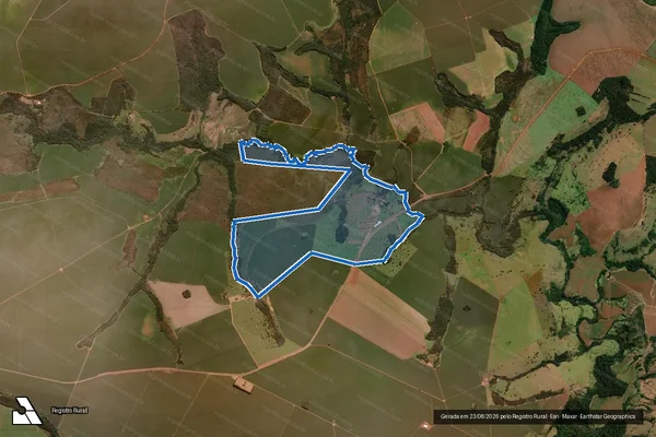 Imagem de satélite de Fazenda Invernadinha e Córrego Danta LD Invernadinha - MARIA LUIZA Gleba 01 em Perolândia - GO