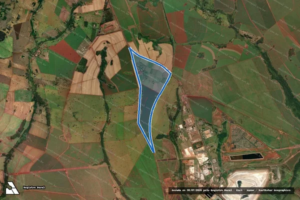 Imagem de satélite de FAZENDA BELA VISTA DA AVÓ PRETA - FAZENDA BELA VISTA DA AVÓ PRETA - GLEBA B em Uberaba - MG