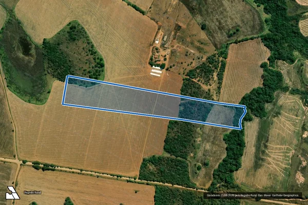 Imagem de satélite de FAZENDA BRAVINHOS, lugar PONTE FUNDA - Parte 1 em Carmo do Paranaíba - MG