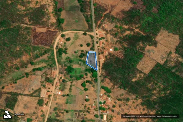 Imagem de satélite de SITIO JOÃO RIBEIRO ? LOTE 1412 - Parte 1 em Pereiro - CE