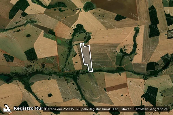 Imagem de satélite de FAZENDA SÃO BENTO IMÓVEL PALMITO - Parcela 3 em Palmeiras de Goiás - GO
