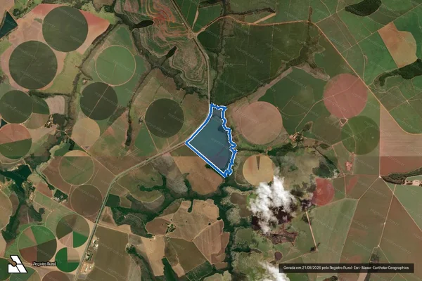 Imagem de satélite de Fazenda Santa Helena - Parcela 1 em Campo Alegre de Goiás - GO