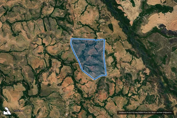 Imagem de satélite de FAZENDA SACO DOS BOIS, LUGAR CÓRREGO FUNDO - Parte 1 em Presidente Olegário - MG