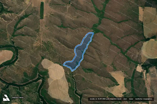 Imagem de satélite de Fazenda Bela Vista ou Chapada dos Rodrigues - Área Desapropriada em Paracatu - MG