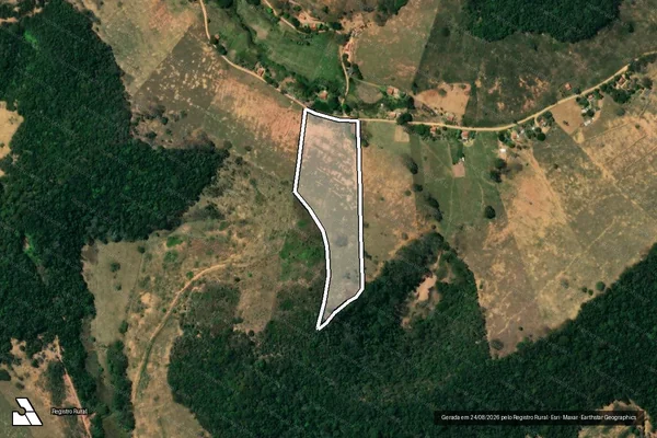 Imagem de satélite de SÍTIO QUERO VER ? GLEBA B - PARCELA 11 em Leopoldina - MG