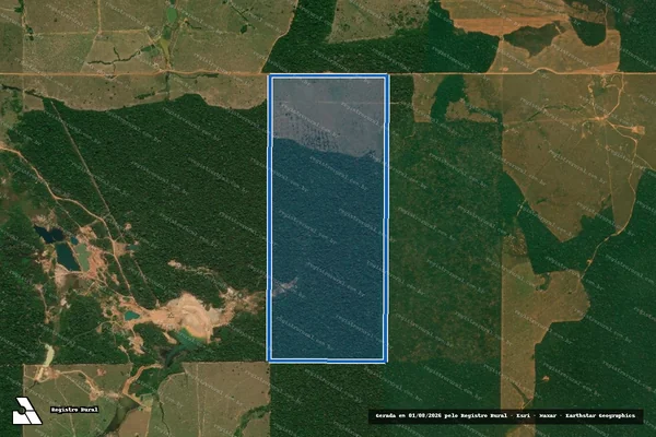 Imagem de satélite de LOTE 111/B/2 - GLEBA BURAREIRO - Parte 1 em Rio Crespo - RO