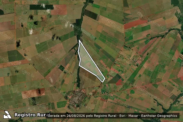 Imagem de satélite de FAZENDA SANTA ANA - LOTE N°. 198 em Santo Antônio do Caiuá - PR