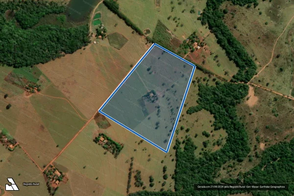 Imagem de satélite de PROJETO DE ASSENTAMENTO PALMARES - LOTE 38 em Varjão - GO