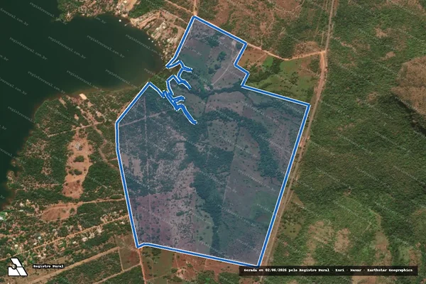 Imagem de satélite de GLEBA 01, PARTE DA FAZENDA MIRINDIBA - GLEBA 02 em Palmas - TO