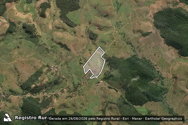 Imagem de satélite de FAZENDA MONTE ALEGRE - GLEBA A em Cachoeiro de Itapemirim - ES