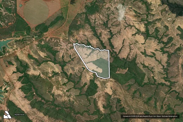 Imagem de satélite de FAZENDA PALMITAL - 001 em Cabeceira Grande - MG