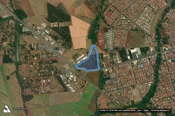 Imagem de satélite de Fazenda Salto Grande Gleba Dois - Parte 1 em Araraquara - SP