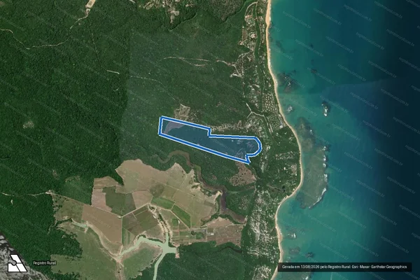 Imagem de satélite de MORRO DE ITAPOROROCA - Gleba 1 em Porto Seguro - BA