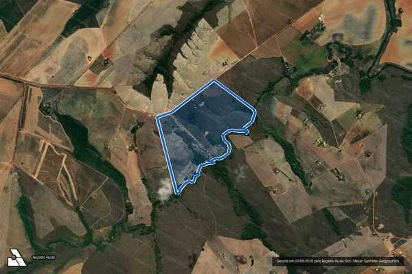 Imagem de satélite de P.A. TRÊS BARRAS LOTE 133 - Parte 1 em Cristalina - GO