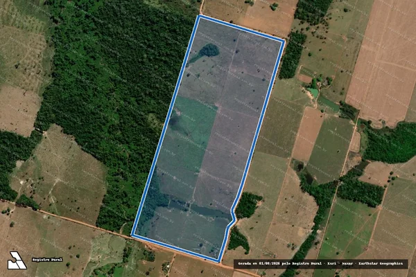 Imagem de satélite de SÍTIO TRÊS LAGOAS ? LOTE RURAL Nº 205/1 - Parcela 1 em Alta Floresta - MT