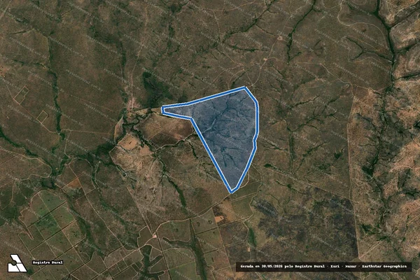 Imagem de satélite de FAZENDA BORÁ - 001 em Brasilândia de Minas - MG
