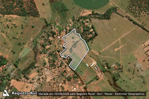 Imagem de satélite de FAZENDA TAPERA - 001 em Curvelo - MG